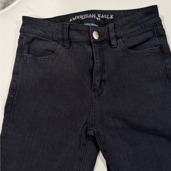 AMERICAN EAGLE OUTFITTERS BLACK HI-RISE JEGGING JEANS - Picture 7 of 10